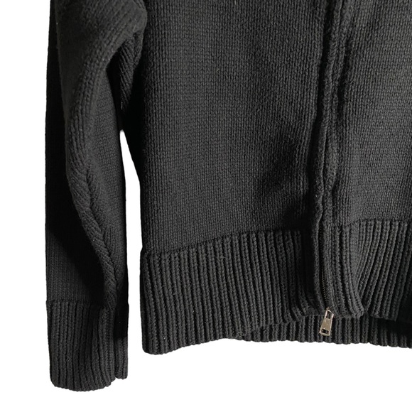 All:Row Women's Edie Black Ribbed Knit Sweater - Picture 6 of 10